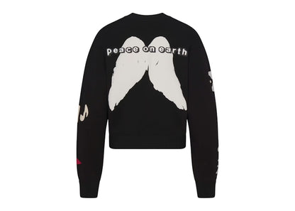 SKIMS x Cactus Plant Flea Market Cotton Fleece Crewneck Onyx Snowman Print
