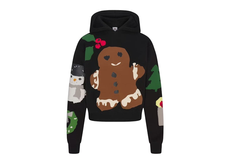 SKIMS x Cactus Plant Flea Market Cotton Fleece Hoodie Onyx Gingerbread Print
