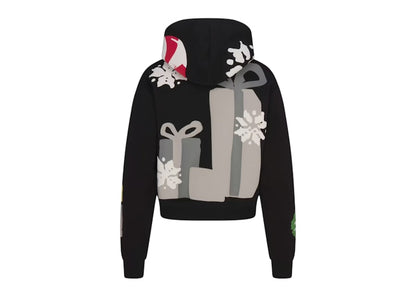 SKIMS x Cactus Plant Flea Market Women's Cotton Fleece Hoodie Onyx Gingerbread Print
