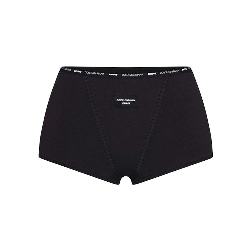 SKIMS x Dolce&Gabbana Cotton Jersey Boy Short Onyx