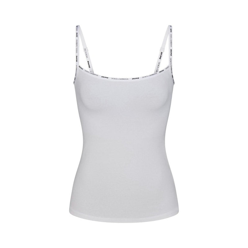SKIMS x Dolce&Gabbana Cotton Jersey Scoop Neck Cami Snow