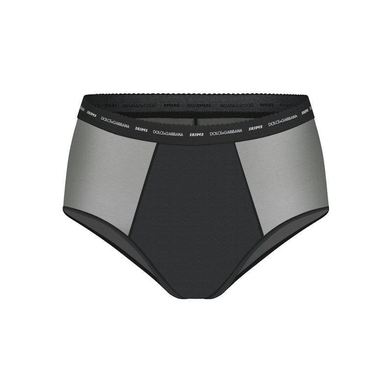 SKIMS x Dolce&Gabbana Ultra Fine Mesh High-Waisted Brief Onyx