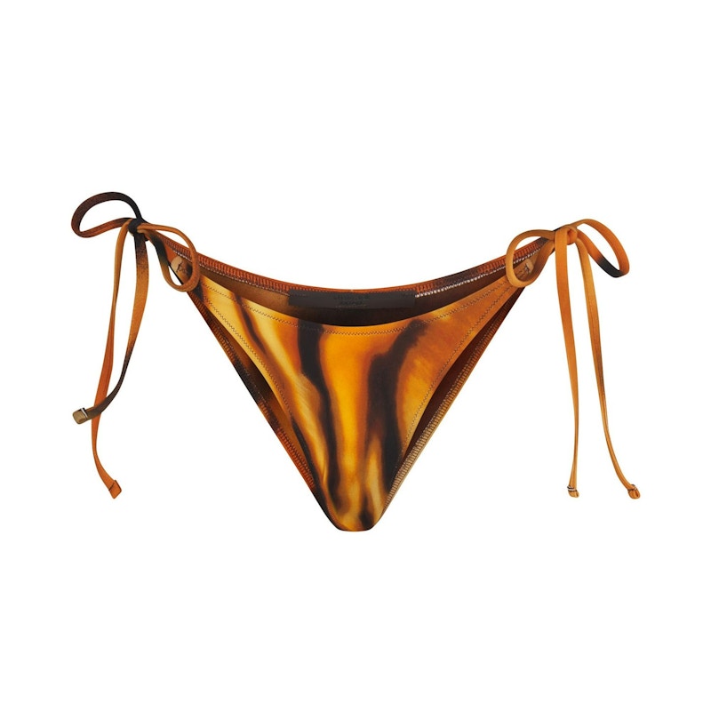 SKIMS x Roberto Cavalli Dipped Tie Bikini Bottom Tiger Face Print