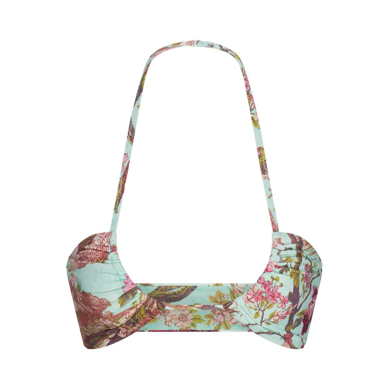 SKIMS x Roberto Cavalli Halter Bikini Top Fagianella Print