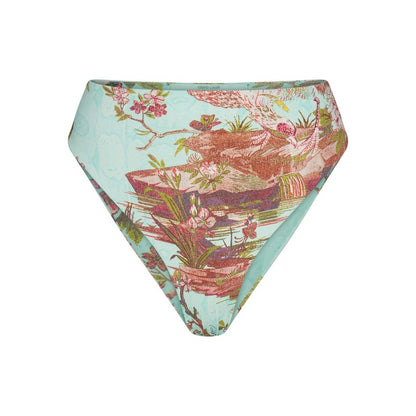 SKIMS x Roberto Cavalli High-Waisted Bikini Bottom Fagianella Print