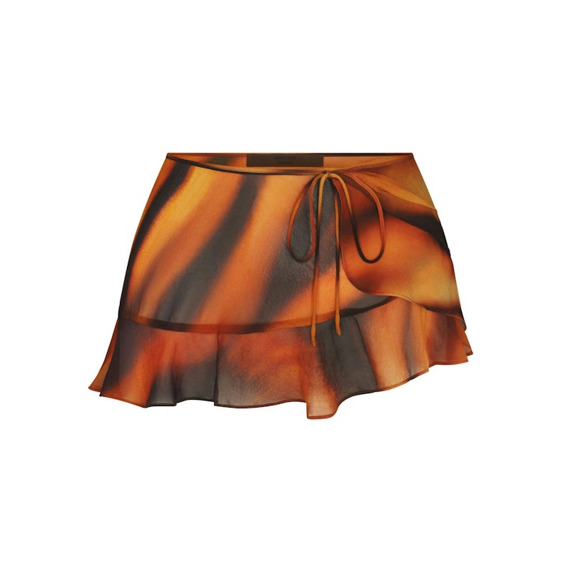 SKIMS x Roberto Cavalli Tie Side Mini Skirt Tiger Face Print