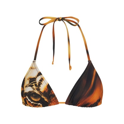 SKIMS x Roberto Cavalli Triangle Bikini Top Tiger Face Print