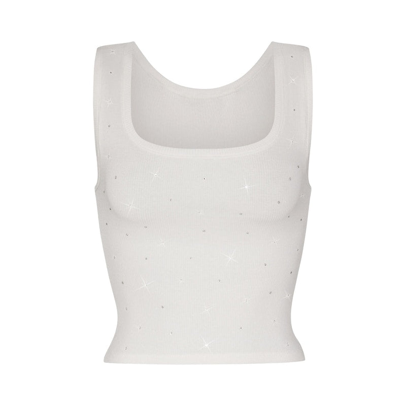 SKIMS x Swarovski Cotton Rib Tank Marble