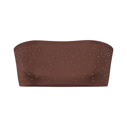 SKIMS x Swarovski Jelly Sheer Bandeau Cocoa