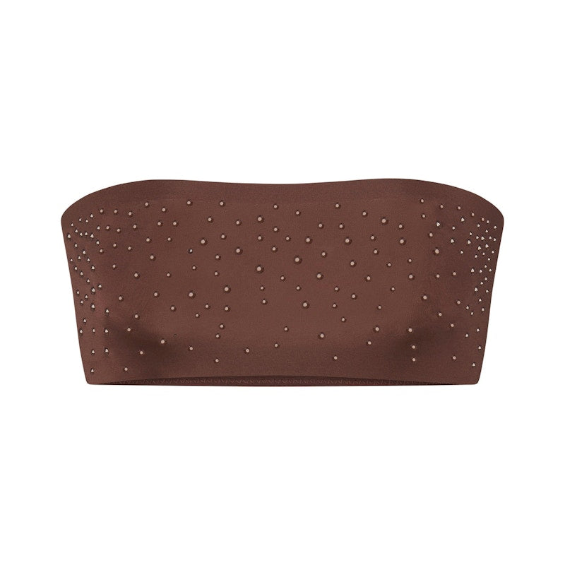 SKIMS x Swarovski Jelly Sheer Bandeau Cocoa