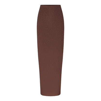 SKIMS x Swarovski Jelly Sheer Tube Skirt Cocoa