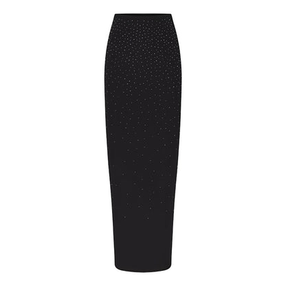 SKIMS x Swarovski Jelly Sheer Tube Skirt Onyx