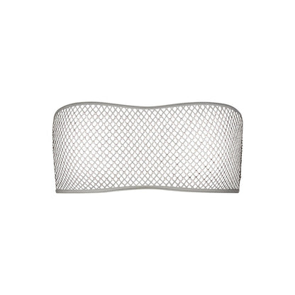 SKIMS x Swarovski Stretch Net Bandeau Silver