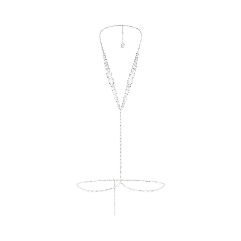 SKIMS x Swarovski V Cup Chain Silver