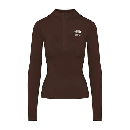 SKIMS x TNF Refina Long Sleeve Top Cocoa