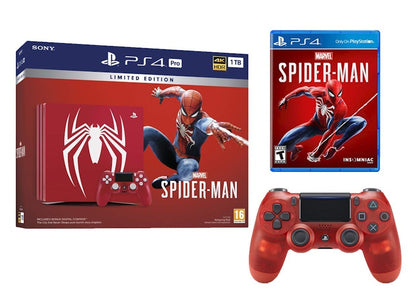 Sony Playstation 4 Pro Marvel's Spider-Man Limited Edition 1TB Amazing Red