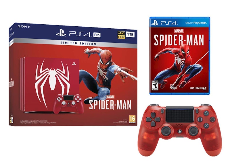 Sony Playstation 4 Pro Marvel's Spider-Man Limited Edition 1TB Amazing Red