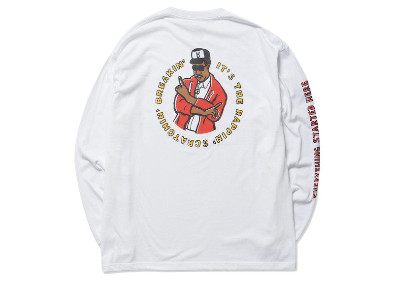 SOPHNET. x Wild Style Naijel Graphic L/S T-Shirt White