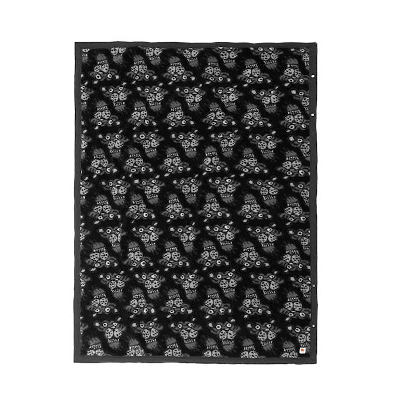 SOULGOODS Allover Tiger Logo Fleece Blanket Black