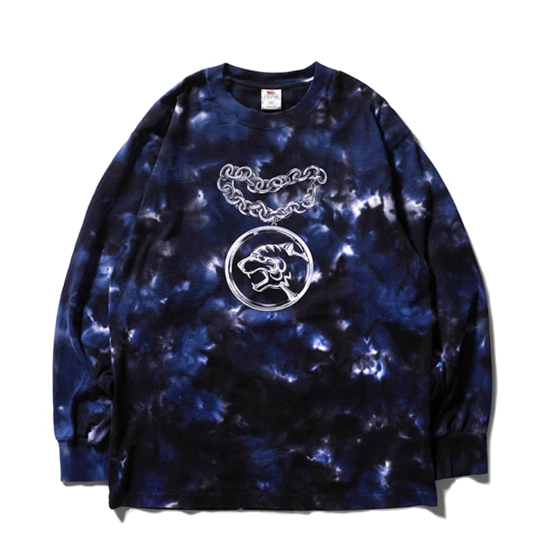 SOULGOODS Chain Tie Dye L/S T-Shirt Black Blue