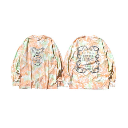 SOULGOODS Chain Tie Dye L/S T-Shirt Creamy Orange