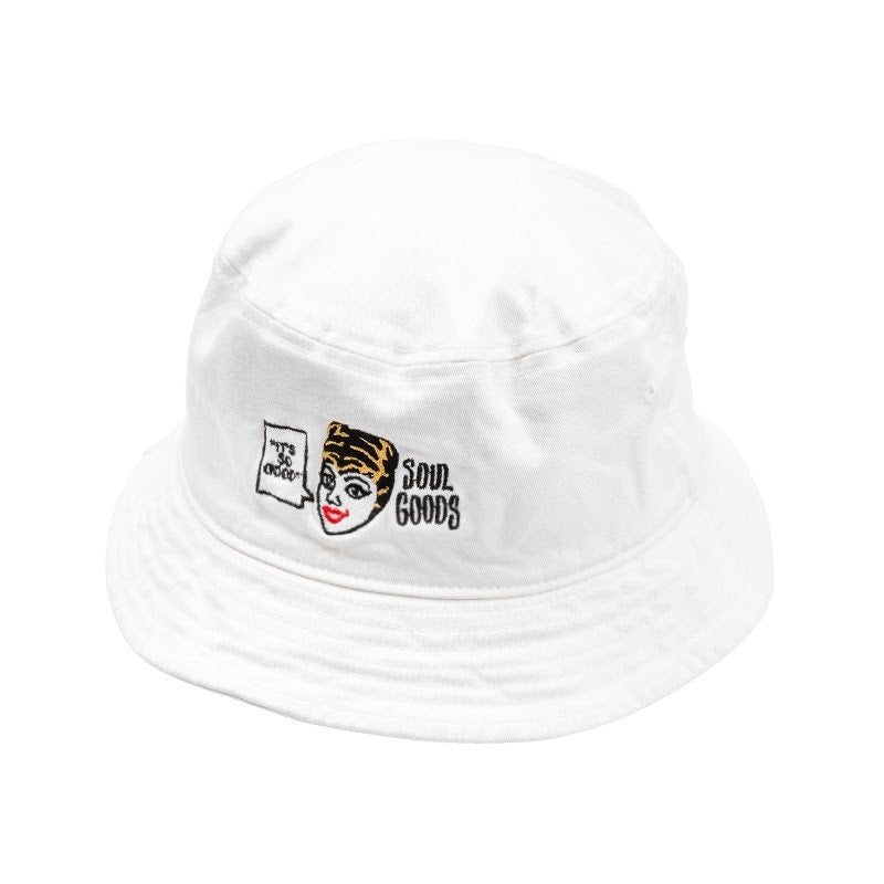 SOULGOODS Lady Cat Bucket Hat White