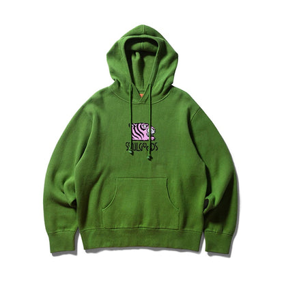 SOULGOODS Logo Knit Hoodie Green