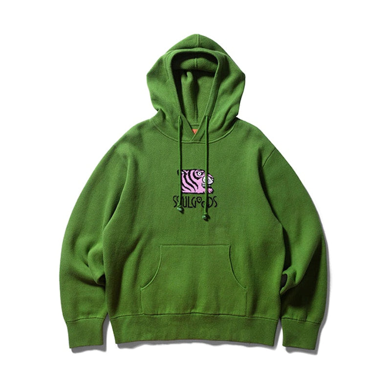 SOULGOODS Logo Knit Hoodie Green