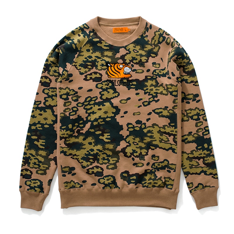 SOULGOODS SC Tiger Logo Sweater Camo Green