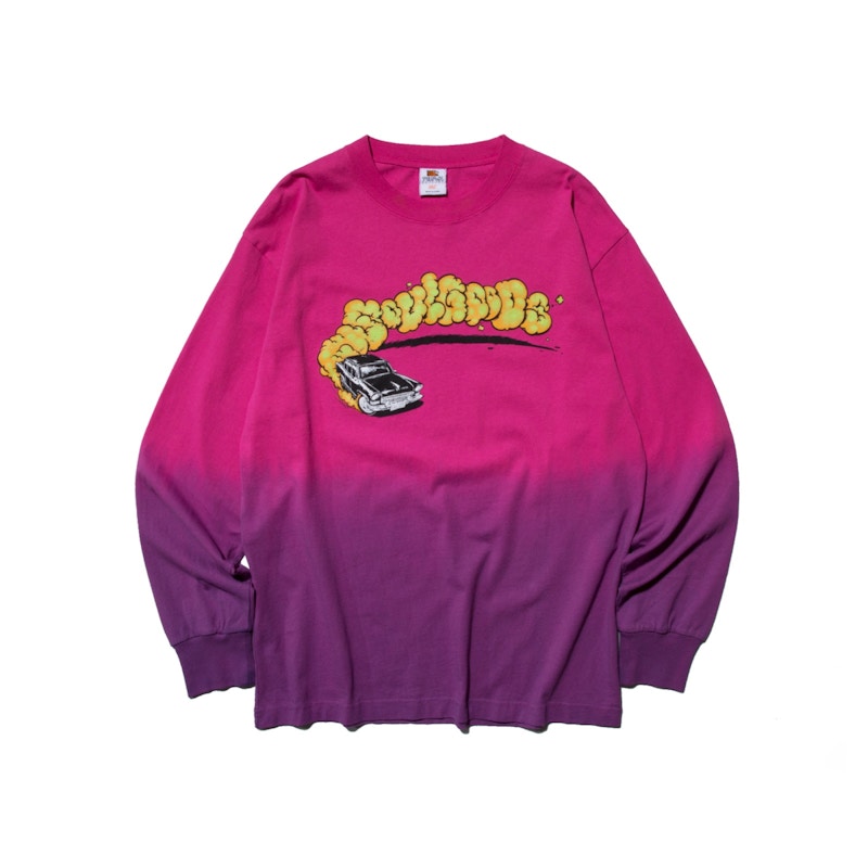 SOULGOODS Vehicle Hang Dyed L/S T-shirt Pink
