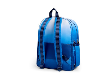 STATE Kane Double Pocket Backpack Blue Gradient Diagonal Zipper