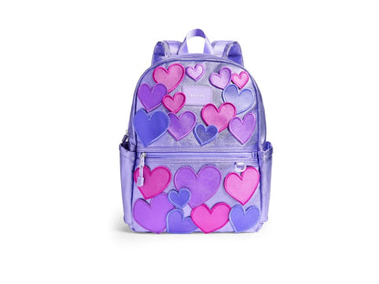 STATE Kane Double Pocket Backpack Metallic 3D Hearts