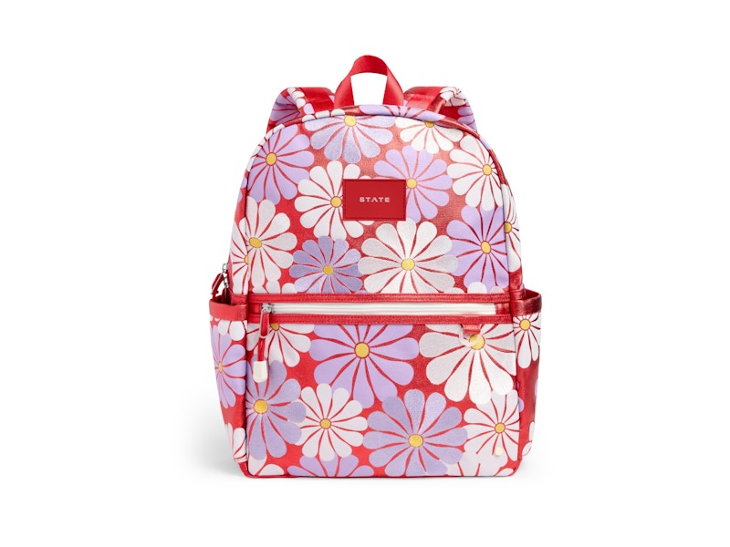 STATE Kane Double Pocket Backpack Metallic Ruby Floral