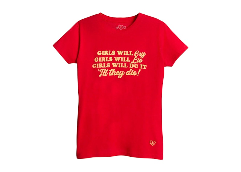 Sabrina Carpenter Girls Will Cry Baby Tee Red