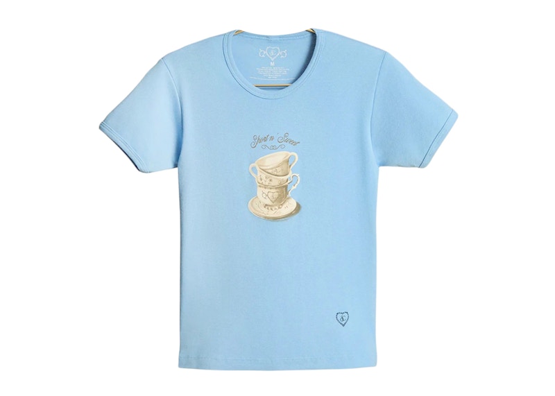 Sabrina Carpenter Short N' Sweet Mug Baby Tee Light Blue