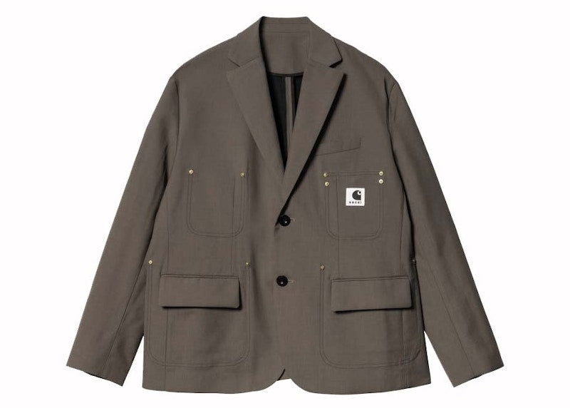 Sacai x Carharrtt WIP Suiting Bonding Jacket Taupe
