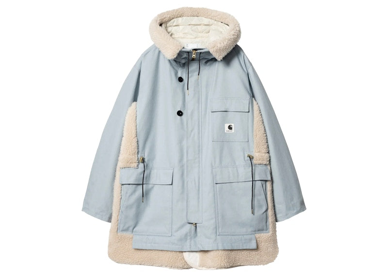 Sacai x Carhartt WIP Canvas Siberian Parka Light Blue