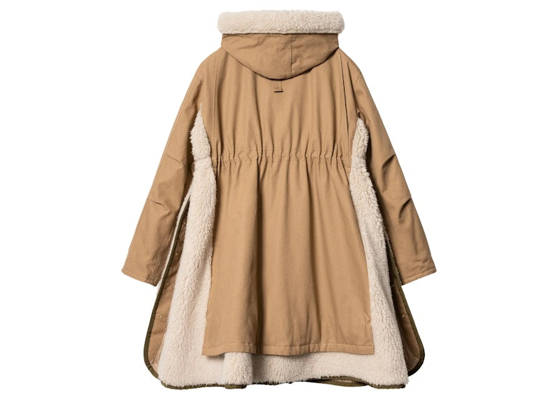 Sacai x Carhartt WIP Women's Canvas Siberian Parka Beige