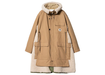 Sacai x Carhartt WIP Women's Canvas Siberian Parka Beige