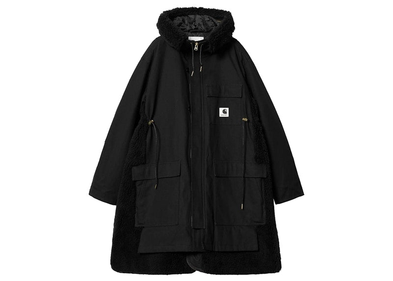 Sacai x Carhartt WIP Women's Canvas Siberian Parka Black