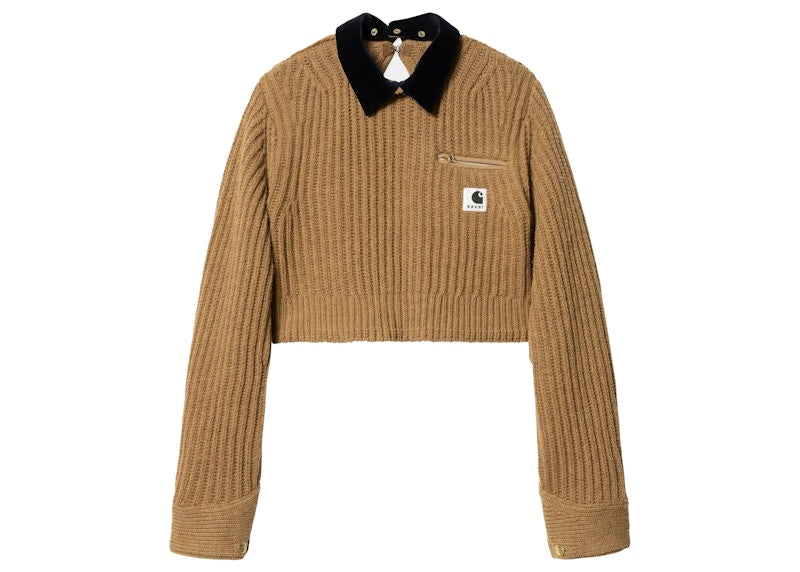 Sacai x Carhartt WIP Women's Knit Detroit Pullover Beige