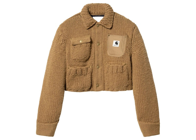 Sacai x Carhartt WIP Women's Knit Michigan Jacket Beige