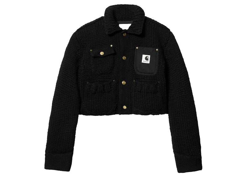 Sacai x Carhartt WIP Women's Knit Michigan Jacket Black