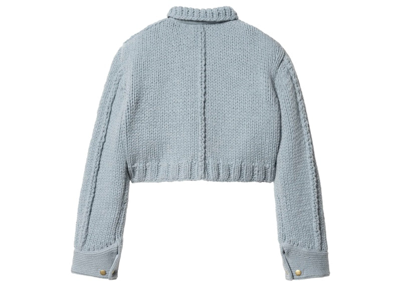 Sacai x Carhartt WIP Women's Knit Michigan Jacket Light Blue