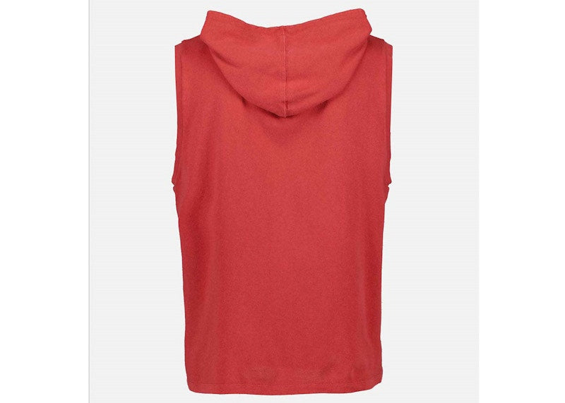 Saint Laurent 1971 Sleeveless Hoodie Red