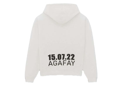 Saint Laurent AGAFAY Logo Hoodie White
