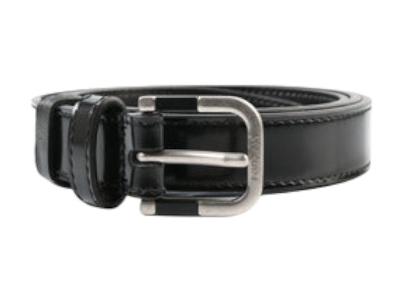Saint Laurent Abrasivato Oxford Belt Black Swan