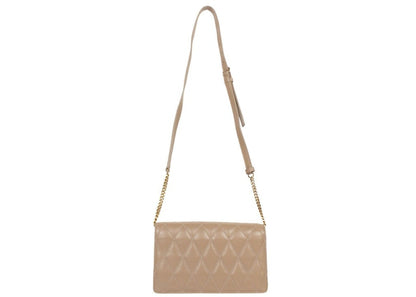 Saint Laurent Angie Diamond Quilted Beige
