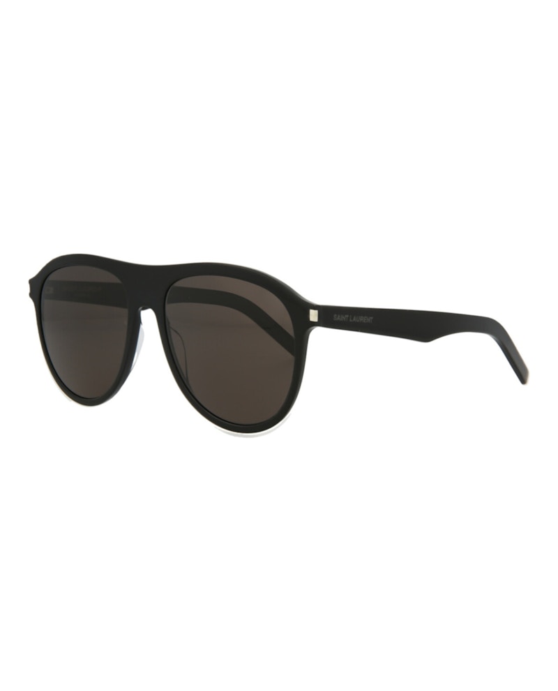 Saint Laurent Aviator-Frame Acetate Sunglasses Black/Black/Black (SL432SLIM-30010711-001)