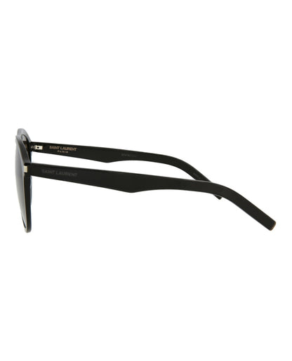 Saint Laurent Aviator-Frame Acetate Sunglasses Black/Black/Black (SL432SLIM-30010711-001)